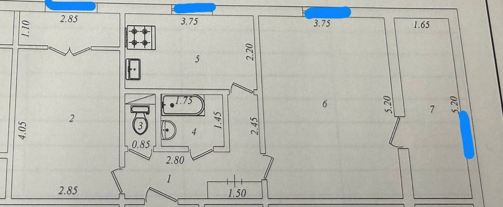 Продаётся 2-комнатная квартира Мирабад ор-р КДН Банк