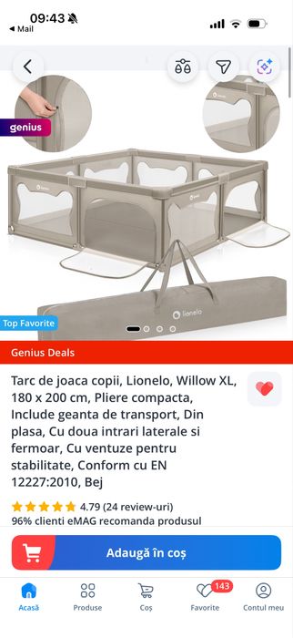 Tarc de joaca 180 x 200