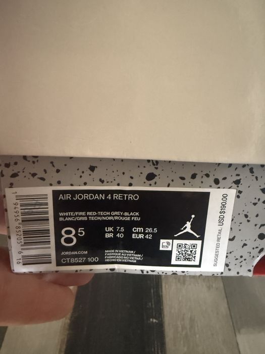 jordan 4 Red Thunder