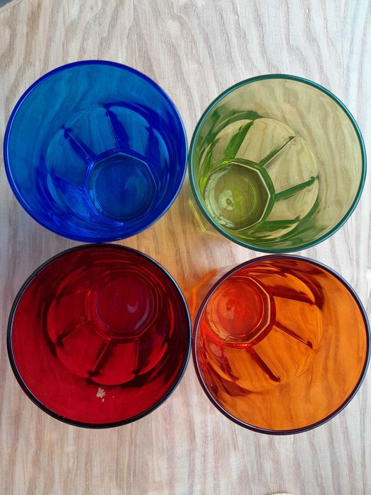 16 pahare colorate pentru apa,limonada,365ml