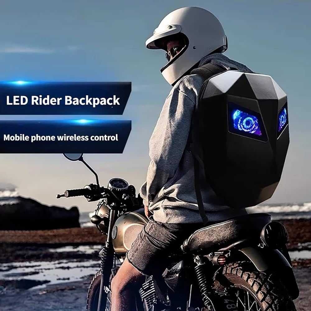 LED Раница За Мотор, 3 Налични Цвята, Bluetooth
