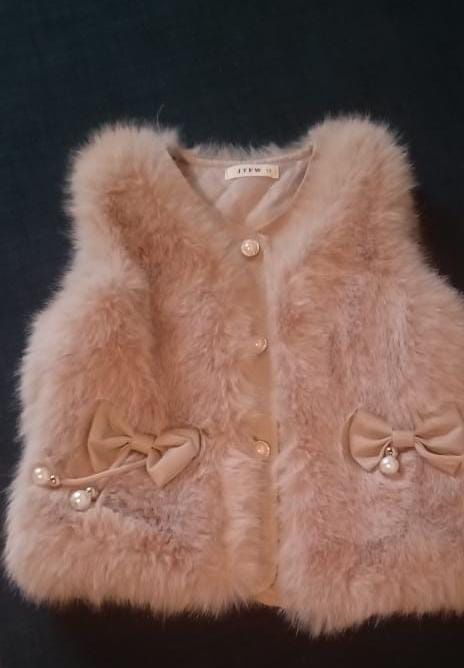 Детская Меховая безрукавка