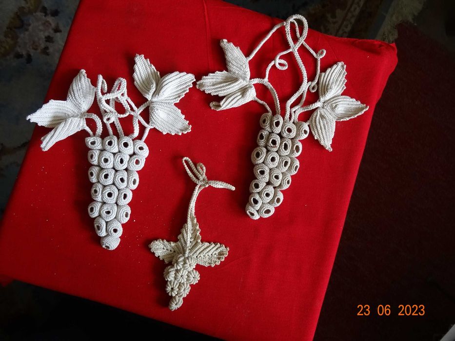 Set 3 buc. macrame in forma de strugure