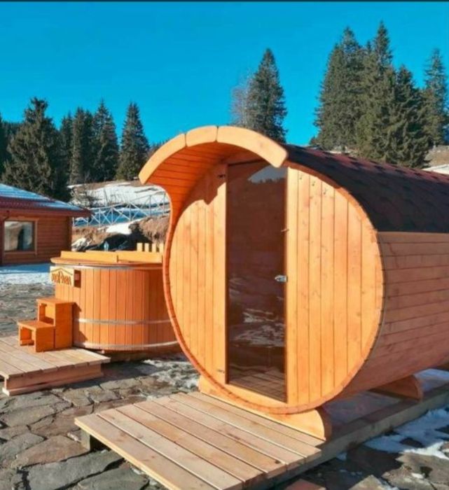 Дървено джакузи градинско