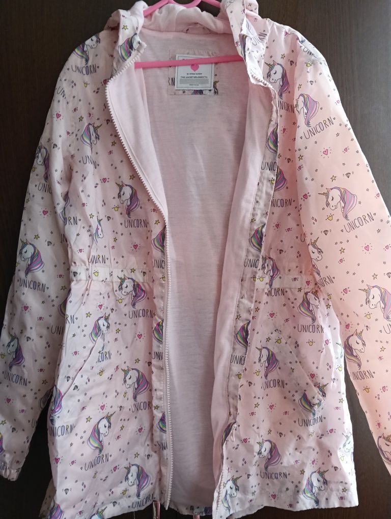 Gecuță pentru fete windbreaker cu unicorni.