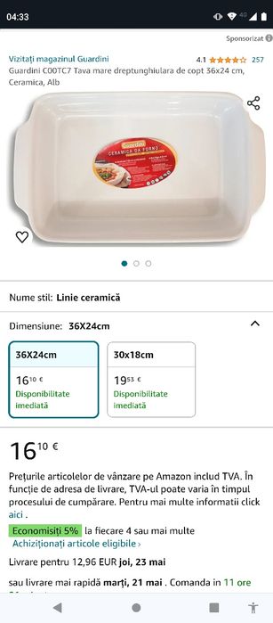 Tavi ceramice de copt made in italy