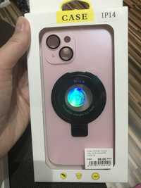 Husa Iphone 14 , roz si transparent
