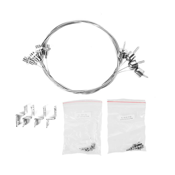 Set tiranti suspendare panou LED SilverCloud P0606 4 fire otel