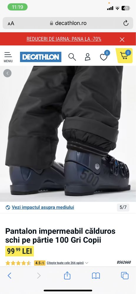 Pantaloni de ski impermeabili Wedze