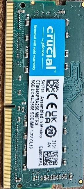 CT8G4SFRA266.M8FRS 8GB DDR4- 2666 SODIMM 1.2V CL19.
