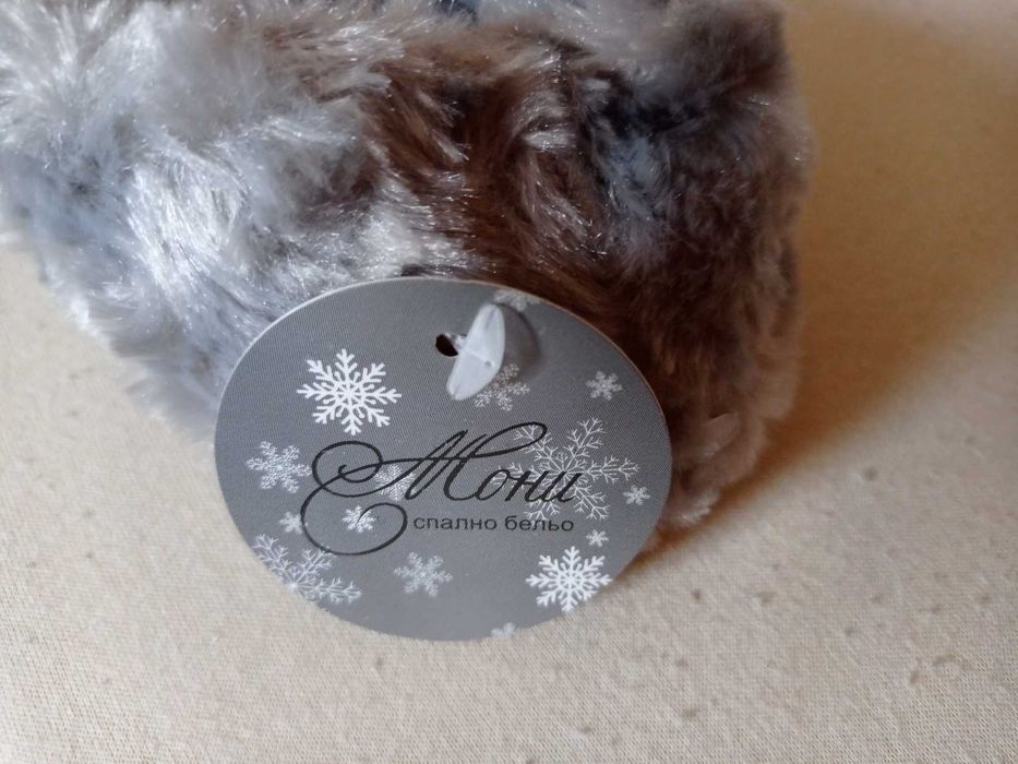 Плюшени пантофи в сиво – нови