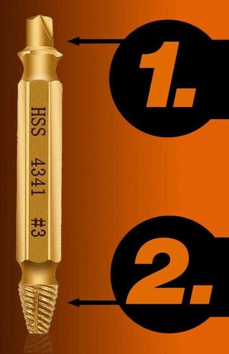 Set de 5 Extractoare de Suruburi Smart Tool din Titan