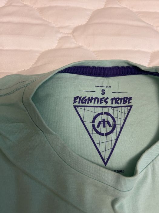 Eighties Tribe Светло Синя Тениска S – Мъжка, Къс Ръкав,