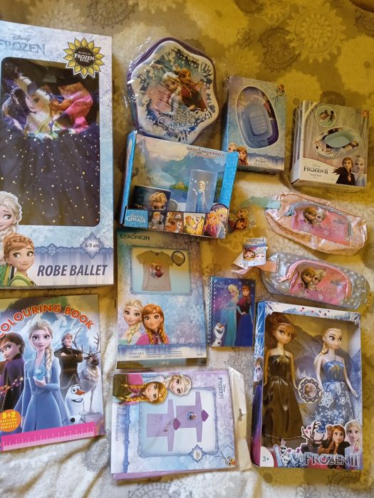 Păpușa , rochiță , penar Frozen =650 lei