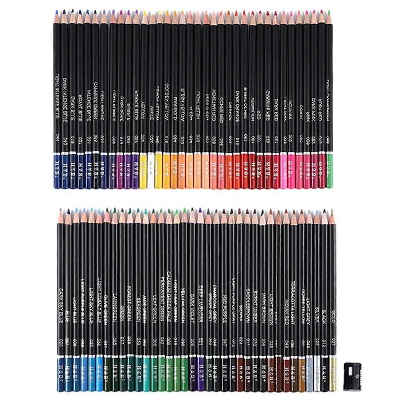 Set 72 creioane colorate penar rulat desen si schite 2 carti colorat