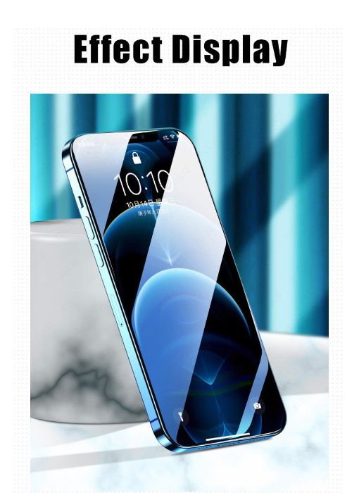 Folie sticla 20D FULL GLUE pt iPhone 12 , 12 Mini, 12 Pro, 12 Pro Max