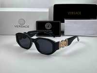 Слънчеви Очила Versace Sunglasses Правоъгълни Черни Версачи УВ400