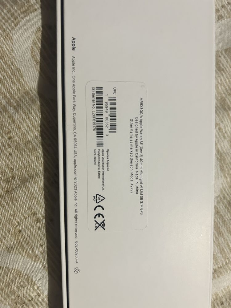 Apple Watch SE Gen 2 40 mm Midnight