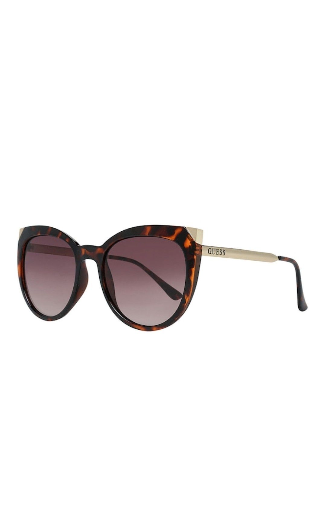 Guess - Ochelari de soare cat-eye, Auriu, Maro tortoise