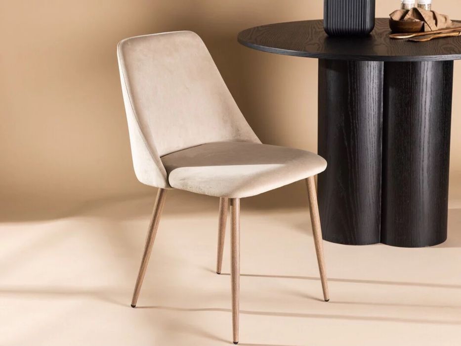 Scaune bucatrie, living bej 4 bucati