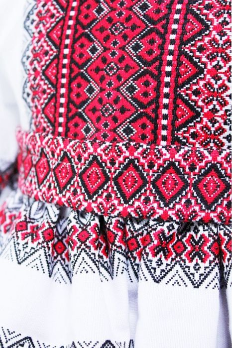 Rochie Traditionala Populara de botez pentru fetite