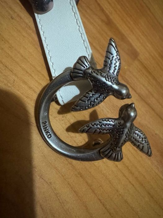 Колан на Pinko Бял Оригинален