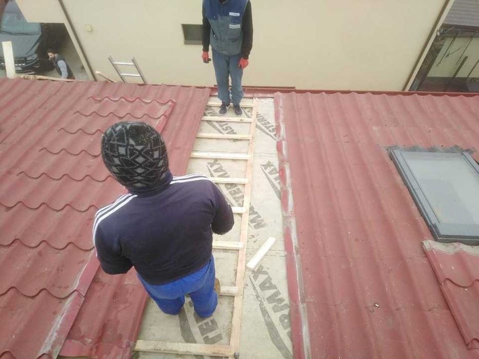 Montaj tigla metalica, tigla ceramica, dulgherie, reparatii acoperis