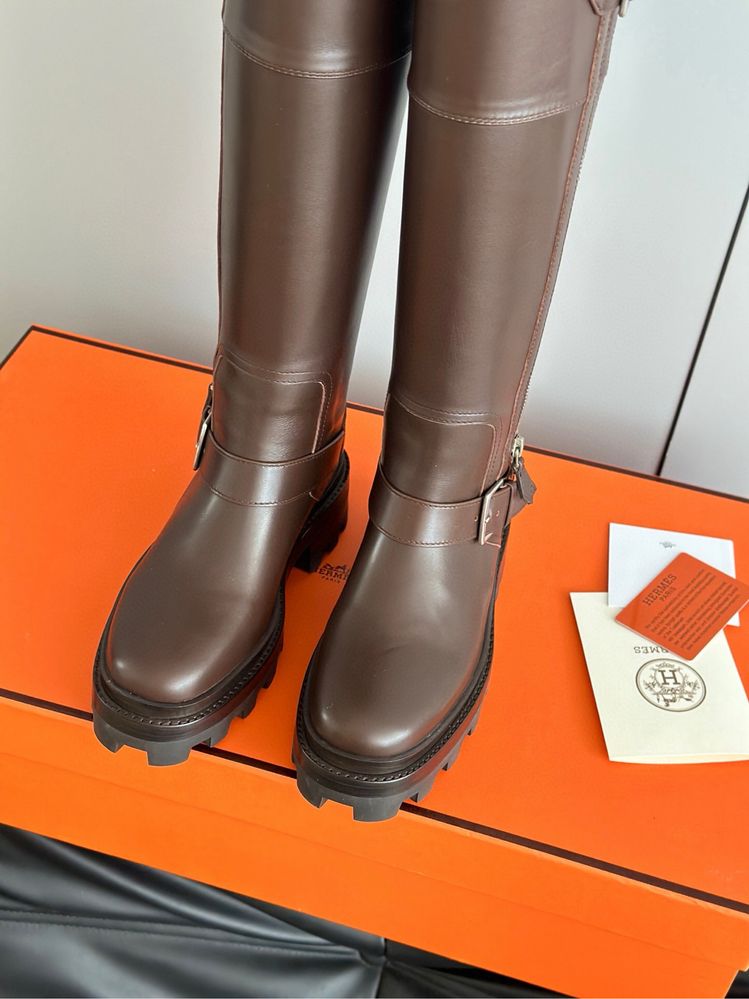 Кожаные сапоги Hermès