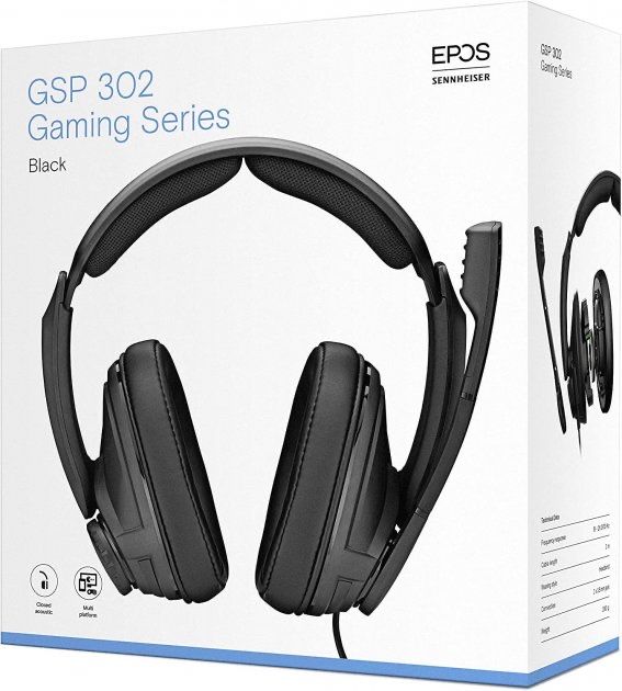 Игровая гарнитура (наушники) Sennheiser GSP 302 черный