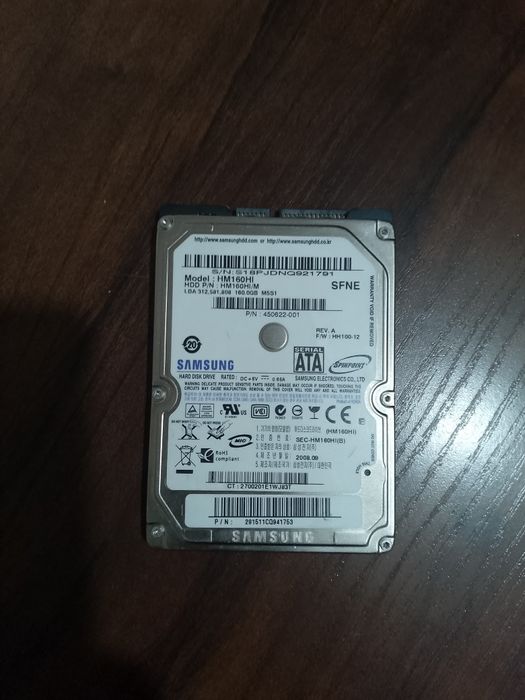 HDD 160 гб для ноутбука Самсунг