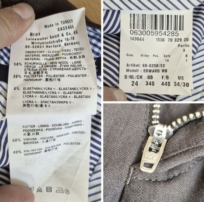 Pantaloni Brax Premium Edward Lână-Strech (Elastan) Bărbați - 50