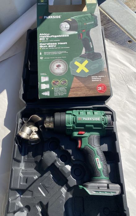 Suflanta aer cald pe acumulator 20v Parkside