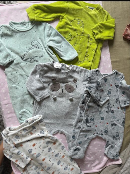 Lot 5 salopete bebe Zara Cool Club Kiabi 62 68 cm