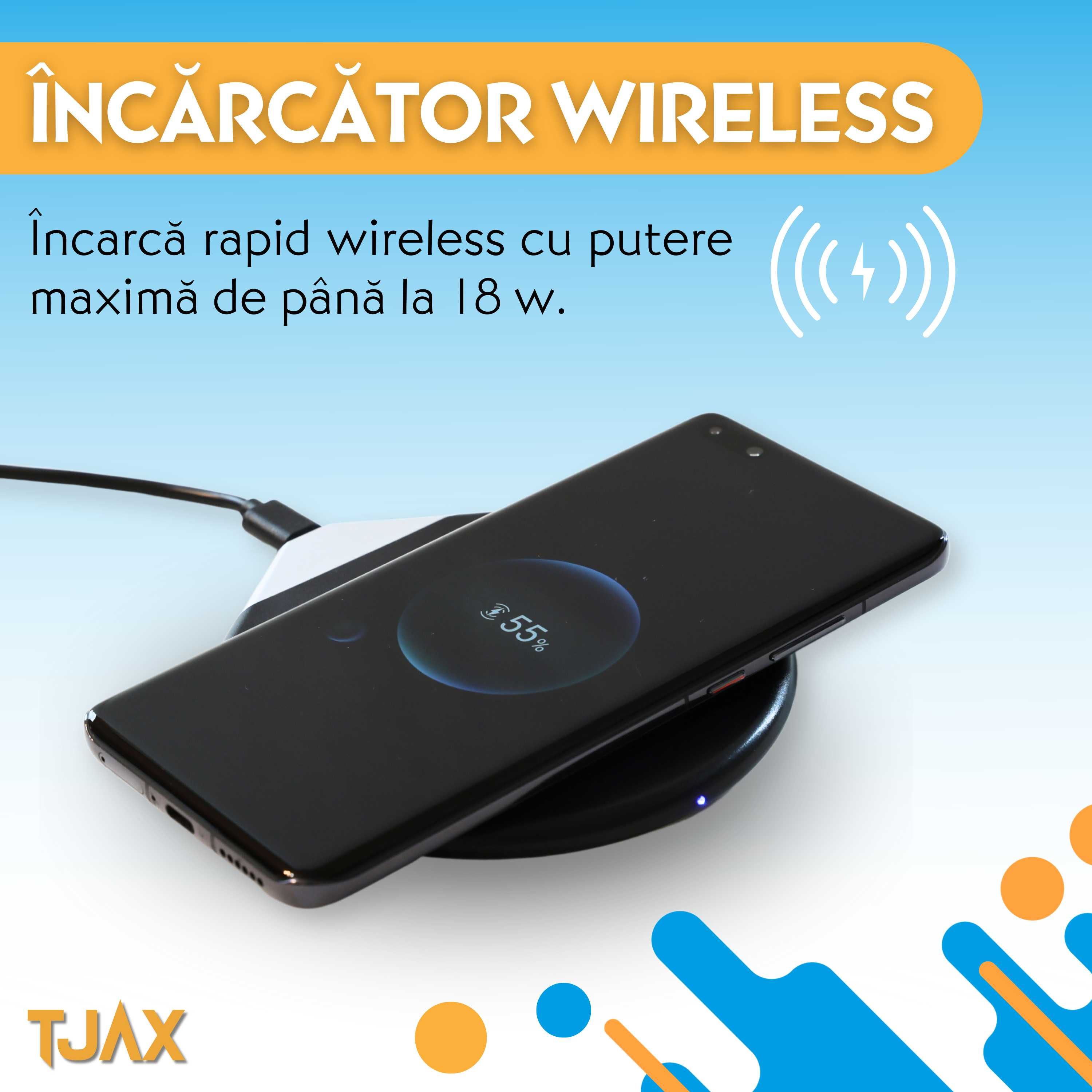 Cana inteligenta cu incarcator wireless Qi universal