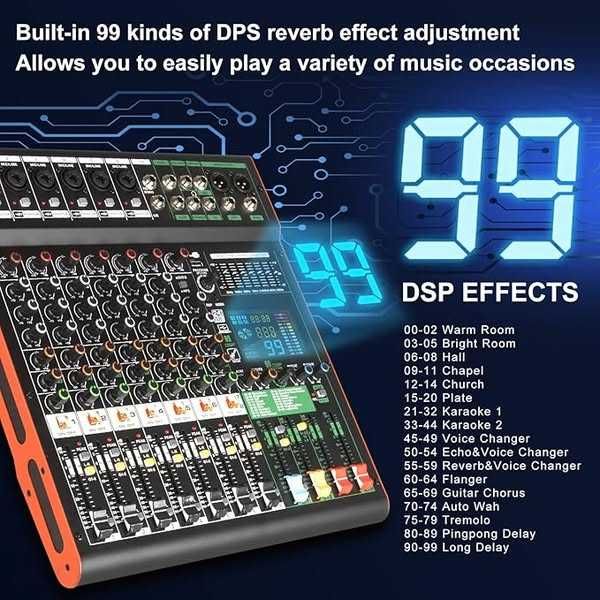 Depusheng TG8 Mixer audio profesional pentru DJ cu 8 intrări
