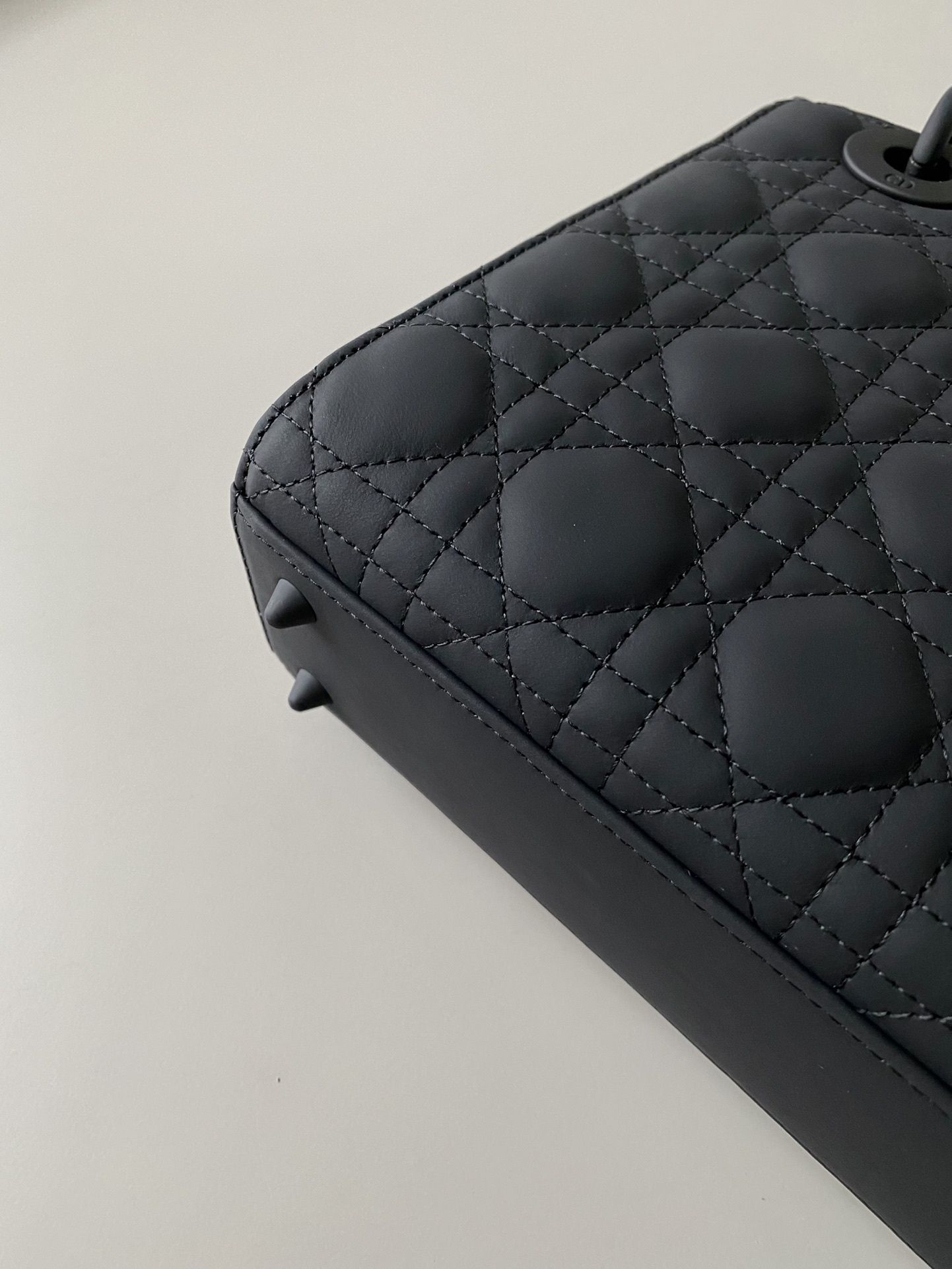 Geanta Christian Dior Lady 20cm negru mat, Premium