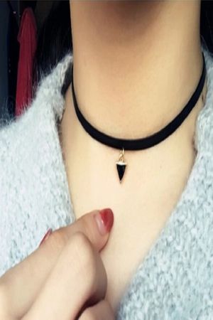 Choker Mystyle Fashion Black Delux - Colier elegant pentru gat