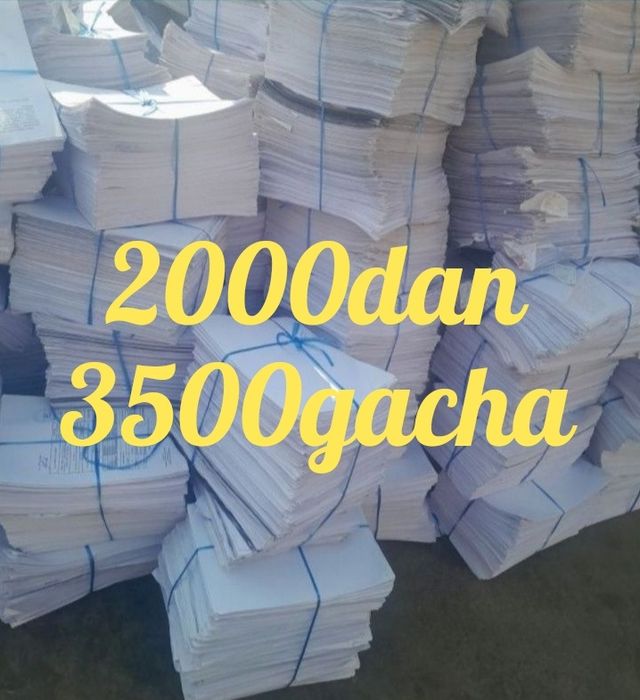 Qog'oz oq list kardon bumaga arxiv  temir alyukabond stroy musor