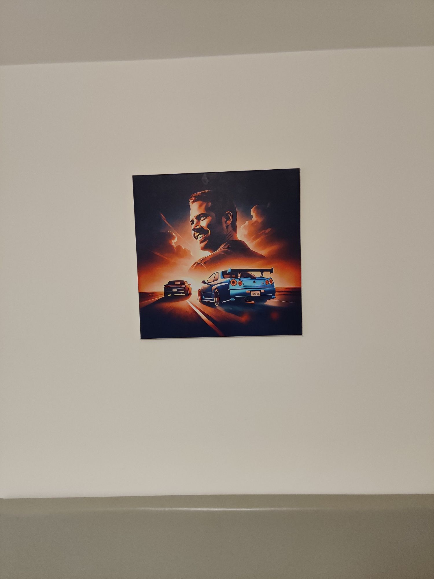 Tablou Canvas "Fast & Furious" - Tribut Paul Walker – 50x50 cm