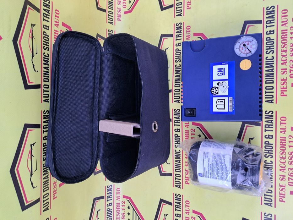 Compresor auto umflat roti kit pana original GM Opel + husa