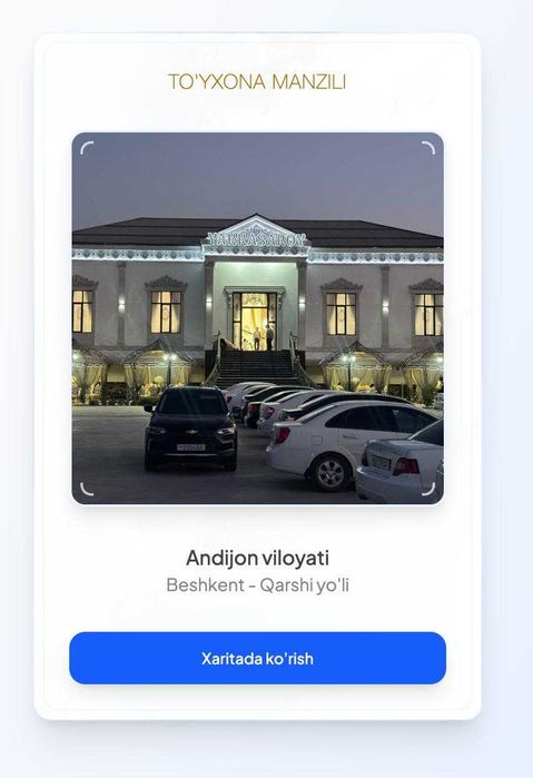 Online taklifnoma , Онлайн-приглашение