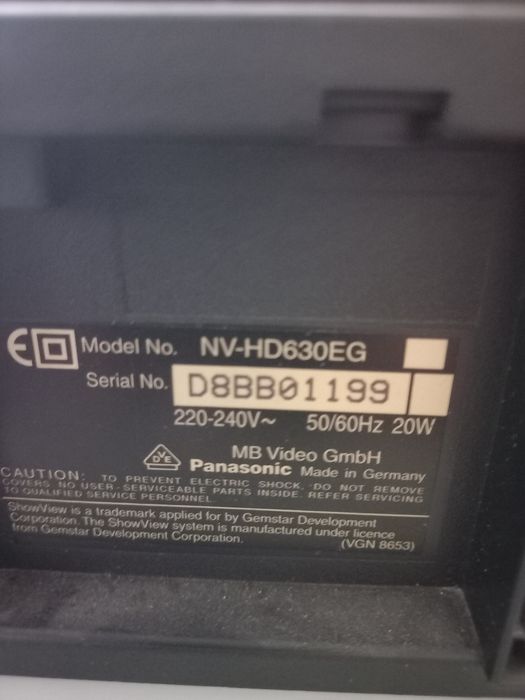 Video super vhs panasonic NV-HD630EG profesional  recorder