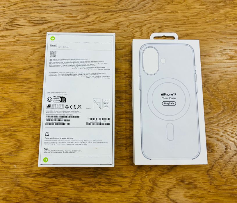 iPhone 17 256 Mist Blue Подарък Кейс Гаранция