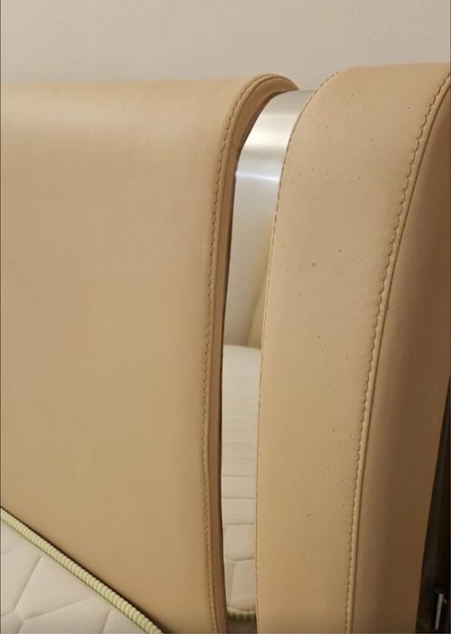 Vand pat tapitat+saltea Dormeo,culoare bej, 160x200cm