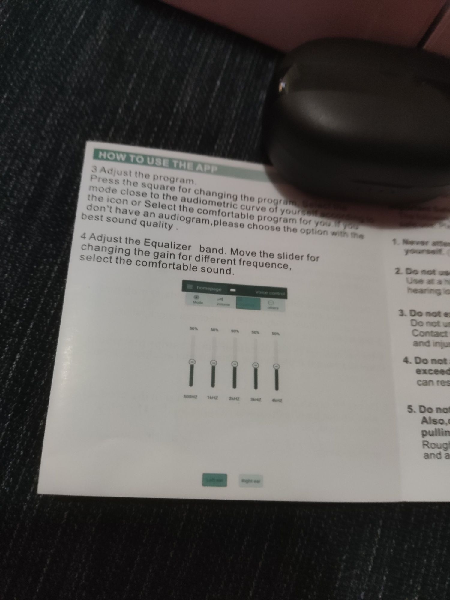 Aparat auditiv bluetooth reglaj volum, frecvențe din aplicație