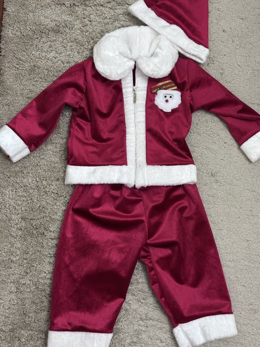 Новогодние костюм дед мороза для детей 1-3 лет
