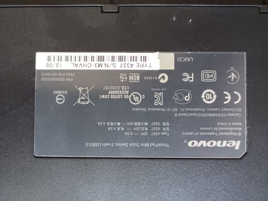 Docking Station Lenovo model 4337