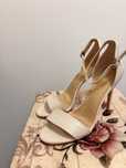 Sandale albe de piele 39