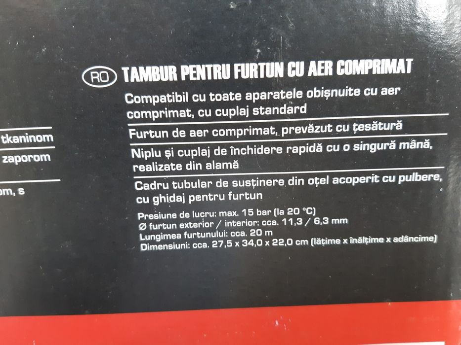 15Bar, 20m, interior 6,3mm, accesoriu nou nefolosit