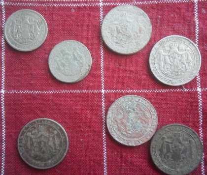 Лот от два номинала, два типа,  седем монети – 1925, Цар Борис III